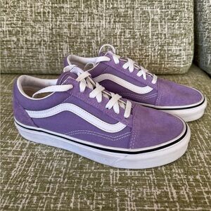 Purple Lavender white Suede Old Skool Vans Shoes Sneakers Like New